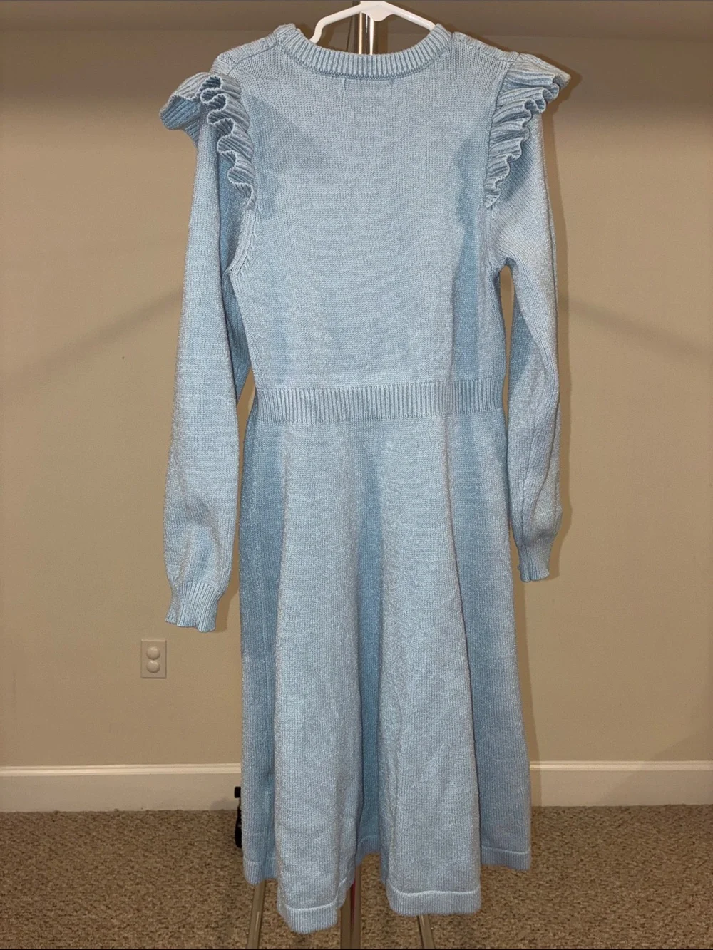 Arshiner Girls’ Long Sleeve Crew Neck Pullover Midi Dress